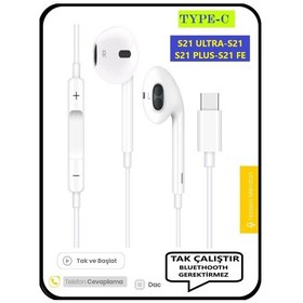 Resim Galaxy S21 Ultra S21 S21 Fe S21 Plus Kulaklık Type C Kulaklık Kablolu Tak Çalıştır Diğer 