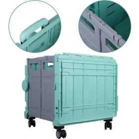 Resim Sunup SN-26968 Katlanabilir Market Pazar Kamp Tekerlekli Alışveriş Arabası 60KG Kapasiteli 