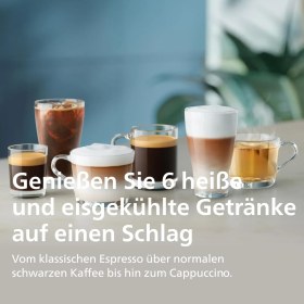 Resim Philips Series 3300 Tam Otomatik Espresso Makinesi - 6 Sıcak ve Buzlu Içecek, Lattego Süt Sistemi, %40 Daha Sessiz Silentbrew, Seramik Öğütücü, Aquaclean Filtre, Parlak Siyah (EP3341/50) 