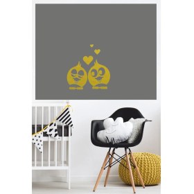 Resim Aşık Kuşlar Priz Sticker-Oto STICKER-18X18CM 