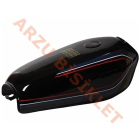 Resim Motosiklet Benzin Deposu Siyah Kırmızı Beyaz Cg, Çıta 