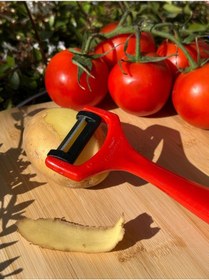 Resim Solingen Pırıltılı Kırmızı Sapan Soyacak Paslanmaz Alman Çeliği, Ergonomik Sap, Yüksek Keskinlik-250 Kırmızı 