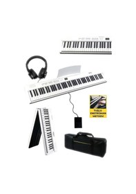 Resim Midex PLX-80WH-H Taşınabilir Katlanır Dijital Piyano Tuş Hassasiyetli 88 Tuş BT 