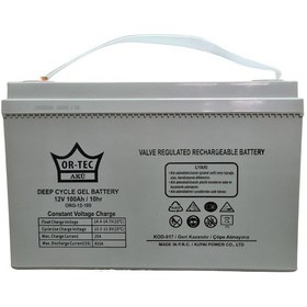 Resim Ortec 12v 100 Ah Akü Jel Akü Solar Sistem Aküsü 