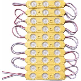 Resim 1.5 Watt Modül Led 2835 Mercekli 12 Volt 20 Adet Amber - Sarı 