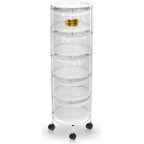 Resim Salda Beyaz 5 Katlı Yana Açılır Tekerlekli Patates Soğan Sepeti Sebze Meyve Sepeti Sebzelik 