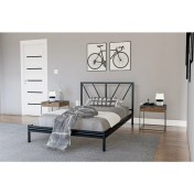 Resim Metalia Gm 228 Gözde Siyah Dublex Tek Kişilik Karyola 90X190 