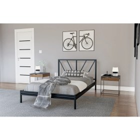 Resim Metalia Gm 228 Gözde Siyah Dublex Tek Kişilik Karyola 90X190 