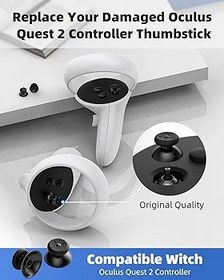 Resim OLCLSS Oculus Quest 2 Denetleyicisi/Meta Quest 3 Denetleyicisi için Thumbsticks Yedek Kiti, Meta Quest 3 Denetleyicisi için Yedek Aksesuarlar, Meta Quest 3 Aksesuarları için 2 Raptiye Dahil 