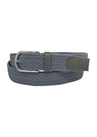 Resim Süzer Deri 3.5 Cm. Elastik Esnek Unisex Örgü Kemer Füme Füme 