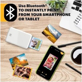 Resim Kodak Step Anında Renkli Fotoğraf Yazıcısı Beyaz Printer 