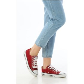 Resim Everest Keten All Star Şeffaf Taban Günlük Spor Ayakkabı Bordo 