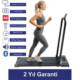 Resim Ac-500 Bluetoothlu, Hoparlörlü, Uzaktan Kumandalı Katlanır Koşu Bandı 