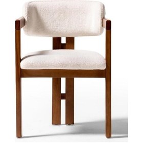 Resim Narvik İskandinav Still T Model Ahşap Sandalye Ceviz 