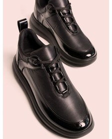 Resim Siyah - Dolgu Topuk Sneaker Siyah 