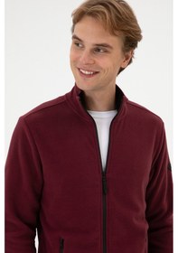 Resim U.S. Polo Assn. Erkek Regular Fit Bordo Polar Örme Hırka 50313779-VR177 