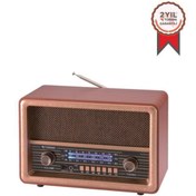 Resim Torima D56 Kahverengi Nostaljik Uzaktan Kumandalı Bluetooth Hoparlör – Radyo, Usb/tf, Tws, Şarjlı 