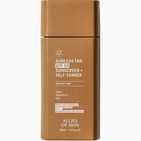 Resim Sunless Tan SPF 50 Güneş Kremi + Bronzlaştırıcı 50ml - 50 ml 