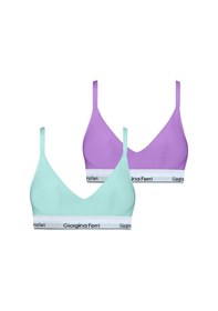 Resim Giorgina Ferri 2 Li Kutu Kadın Elastik Bantlı Günlük Kullanıma Uygun Vatkalı Spor Sütyen Bralet Sophie 
