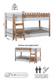 Resim benim odam My House Ahşap Ranza 90 X 200 