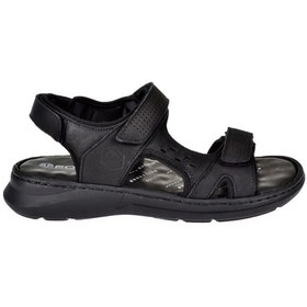 Resim Forelli Hakiki Deri Comfort Cırtlı Erkek Sandalet For-40526 Siyah Nubuk-siyah Nubuk Siyah Nubuk 