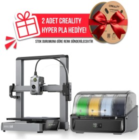 Resim Creality Hi Combo 3D Yazıcı Gri Renk 2 kg Creality Hyper Pla Hediyeli FDM Baskı Teknolojisi 