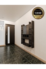 Resim rafineritasarım ELİPS Posta Kutusu MDF 8 'Lİ SİYAH 