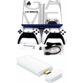 Resim Game Stick 4K Retro Çift Kollu Atari Oyunlari +20000 Oyunlu Konsol Nostalji 