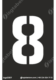 Resim 8 Rakamı Boyama Şablonu (Set1) 