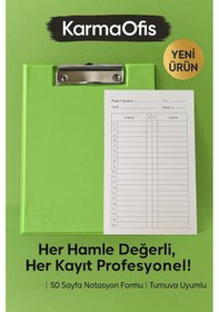 Resim Satranç Notasyonlu Sekreterlik Seti 17x24 Cm 50 Sayfa Hamle Kayıt Formu Açık Yeşil 