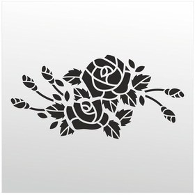 Resim Folyo Sticker Gül 70cm Uzunluk Siyah 