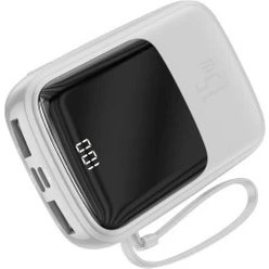 Resim Baseus PPQD-A02 Q Pow 10000mAh 3A 15W 2xUSB Type-C Powerbank Beyaz 