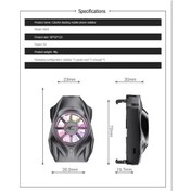 Resim Prestigegoods As03 Telefon Radyatörü Usb Powered Telefon Soğutma Fanı Süper Beygir Gücü, 120x98x50mm, Siyah, 48g 