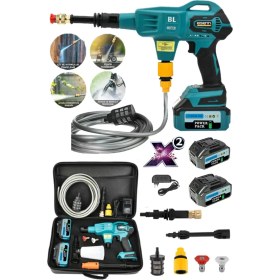 Resim Eisenn Alman 4400 Series Kömürsüz Şarjlı Oto Yıkama Makinesi Çift Akülü Bahçe Yıkama Makinasi 