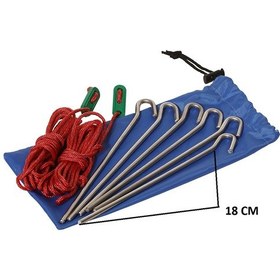 Resim Çadır Kazığı 6 Lı Paslanmaz 304 Çelik 