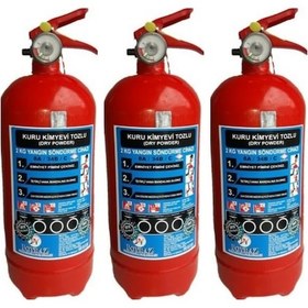 Resim Yangın Tupu Sondurucu 3 x 2 KG - 2022 Uretım 2026 Tekrar Dolum 