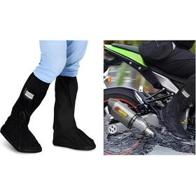 Resim Mts Bot - Çizme Yağmur Kılıfı Siyah 