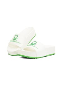 Resim United Colors Of Benetton Benetton Bn-1211- 3489 Beyaz - Kadın Terlik Beyaz 