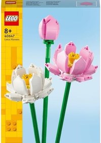 Resim LEGO Botanicals Lotus Çiçekleri 40647 - 8 Yaş ve Üzeri Çocuklar için 2 Tam Açmış Lotus Çiçeği ve 1 Tomurcuk İçeren Yaratıcı Oyuncak Yapım Seti, Çocuklar için Dekoratif Çiçek Hediye Fikri (220 Parça) 
