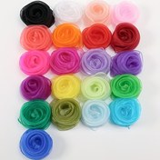 Resim 59.94cm Candy Color Küçük Kare Şal Zarif Şeffaf Gaze Şal İnce Yumuşak Küçük Şal Dans İçin 