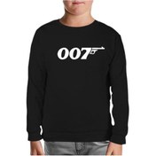 Resim James Bond - 007 Siyah Çocuk Sweatshirt Siyah 