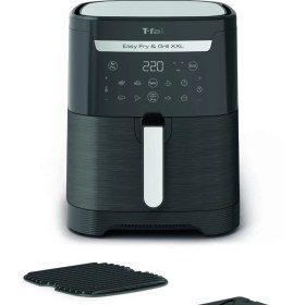 Resim Geniş Kapasiteli 2'si 1 Arada Fritöz ve Izgara, Yağsız, Çift Bölmeli, Gri 