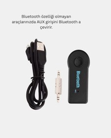 Resim Drnds Bluetooth Aux Araç Kiti Eller Serbest Müzik Çalar Dahili Mikrofonlu 