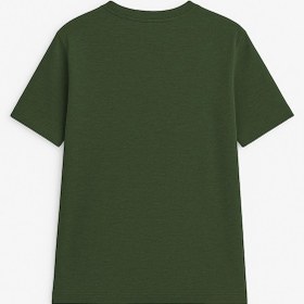 Resim Markapia Kadın Bisiklet Yaka Basic Düz Kısa Kollu T-shirt Haki 