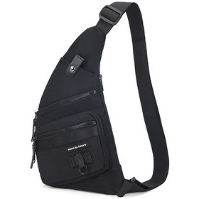 Resim Gajeena Erkek Öğrenci Sling Çanta Siyah, Suya Dayanıklı Oxford Kumaş, 5 Bölmeli, Seyahat-okul Spor İçin Multifonksiyonel Siyah 