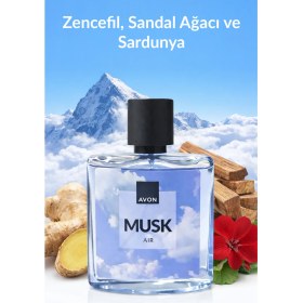 Resim Avon Musk Air Erkek Parfüm Edt 75 Ml. Üçlü Set 