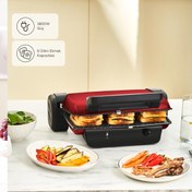 Resim Karaca Crust Grill Toast Izgara ve Tost Makinesi 6 Dilim Kırmızı 