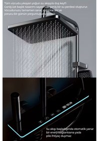 Resim Robo K12c Yeni Nesil Led Göstergeli Tuşlu Dijital Duş Sistemi Gri 