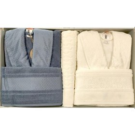 Resim Özdilek Bornoz Takımı Blossom Happy Set Aile Seti 5 Parça 