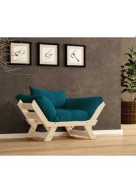 Resim Woodesk Adalar Masif Natural-petrol Renk Berjer Cpt8148-140 Petrol 